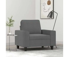 Sofa Krėslas, tamsiai pilkos spalvos, 60cm, audinys