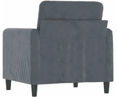 Sofa Krėslas, tamsiai pilkos spalvos, 60cm, aksomas