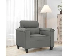 Sofa Krėslas, tamsiai pilkos spalvos, 60cm, mikropluošto audinys