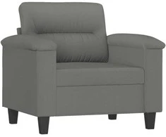 Sofa Krėslas, tamsiai pilkos spalvos, 60cm, mikropluošto audinys
