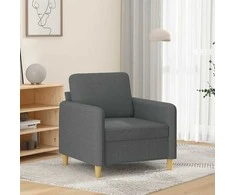 Sofa Krėslas, tamsiai pilkos spalvos, 60cm, audinys