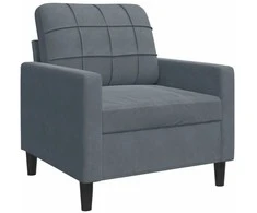 Sofa Krėslas, tamsiai pilkos spalvos, 60cm, aksomas