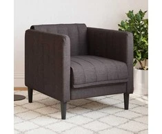 Sofa Krėslas, tamsiai rudos spalvos, audinys