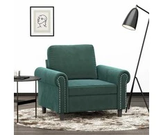 Sofa Krėslas, tamsiai žalios spalvos, 60cm, aksomas