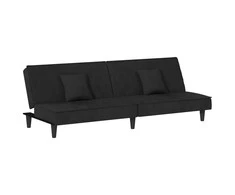 Sofa-lova, juodos spalvos, aksomas