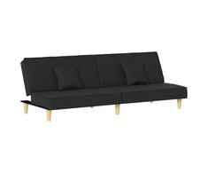 Sofa-lova, juodos spalvos, audinys