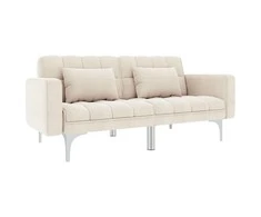 Sofa-lova, kreminės spalvos, audinys