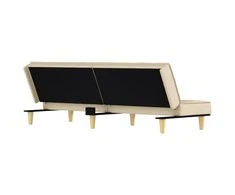 Sofa-lova, kreminės spalvos, audinys