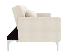 Sofa-lova, kreminės spalvos, audinys