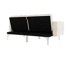 Sofa-lova, kreminės spalvos, audinys