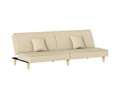 Sofa-lova, kreminės spalvos, audinys