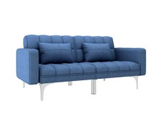 Sofa-lova, mėlynos spalvos, audinys