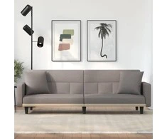Sofa-lova su pagalvėlėmis, taupe spalvos, audinys