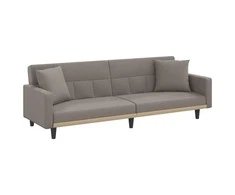 Sofa-lova su pagalvėlėmis, taupe spalvos, audinys