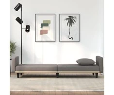 Sofa-lova su pagalvėlėmis, taupe spalvos, audinys
