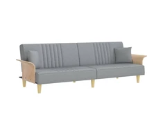 Sofa-lova su porankiais, šviesiai pilkos spalvos, audinys
