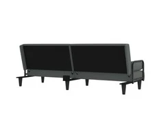 Sofa-lova su porankiais, tamsiai pilkos spalvos, audinys