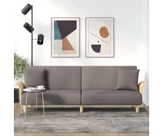 Sofa-lova su porankiais, taupe spalvos, audinys