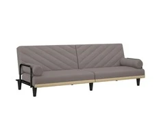 Sofa-lova su porankiais, taupe spalvos, audinys