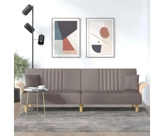 Sofa-lova su porankiais, taupe spalvos, audinys