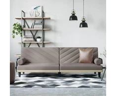 Sofa-lova su porankiais, taupe spalvos, audinys