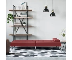 Sofa-lova su puodelių laikikliais, raudonojo vyno, dirbtinė oda