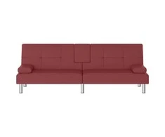 Sofa-lova su puodelių laikikliais, raudonojo vyno, dirbtinė oda