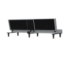 Sofa-lova su puodelių laikikliais, šviesiai pilka, audinys