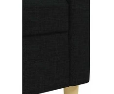 Sofa Sofos komplektas, 2 dalių, juodos spalvos, audinys