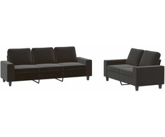 Sofa Sofos komplektas, 2 dalių, juodos spalvos, audinys