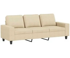 Sofa Sofos komplektas, 2 dalių, kreminės spalvos, audinys