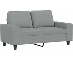 Sofa Sofos komplektas, 2 dalių, šviesiai pilkos spalvos, audinys