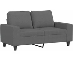 Sofa Sofos komplektas, 2 dalių, tamsiai pilkos spalvos, audinys