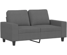 Sofa Sofos komplektas, 2 dalių, tamsiai pilkos spalvos, audinys