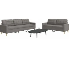 Sofa Sofos komplektas, 2 dalių, taupe spalvos, audinys