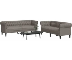Sofa Sofos komplektas, 2 dalių, taupe spalvos, audinys