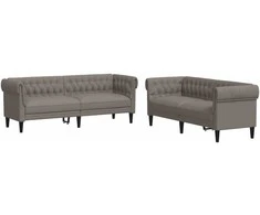 Sofa Sofos komplektas, 2 dalių, taupe spalvos, audinys