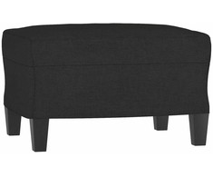 Sofa Sofos komplektas, 3 dalių, juodos spalvos, audinys