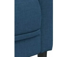 Sofa Sofos komplektas, 3 dalių, mėlynos spalvos, audinys