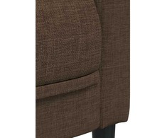 Sofa Sofos komplektas, 3 dalių, rudos spalvos, audinys
