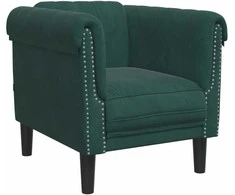 Sofa Sofos komplektas, 3 dalių, tamsiai žalios spalvos, aksomas