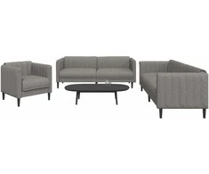 Sofa Sofos komplektas, 3 dalių, taupe spalvos, audinys