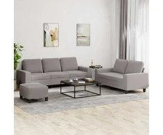 Sofa Sofos komplektas, 3 dalių, taupe spalvos, audinys