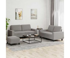 Sofa Sofos komplektas, 3 dalių, taupe spalvos, audinys