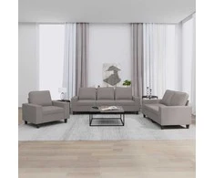 Sofa Sofos komplektas, 3 dalių, taupe spalvos, audinys