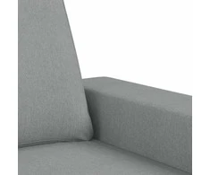 Sofa Sofos komplektas, 4 dalių, šviesiai pilkos spalvos, audinys