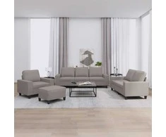 Sofa Sofos komplektas, 4 dalių, taupe spalvos, audinys