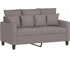 Sofa Sofos komplektas su pagalvėlėmis, 2 dalių, taupe, audinys