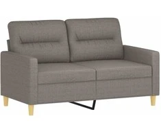 Sofa Sofos komplektas su pagalvėlėmis, 2 dalių, taupe, audinys