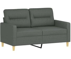 Sofa Sofos komplektas su pagalvėlėmis, 2 dalių, pilkas, audinys